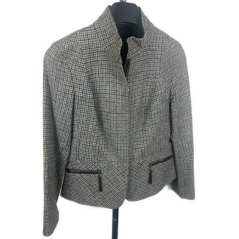 Talbots Plaid Wool Blend Blazer Jacket Women's Si… - image 1